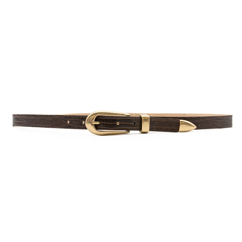 Laramie Belt - Brown And Brass