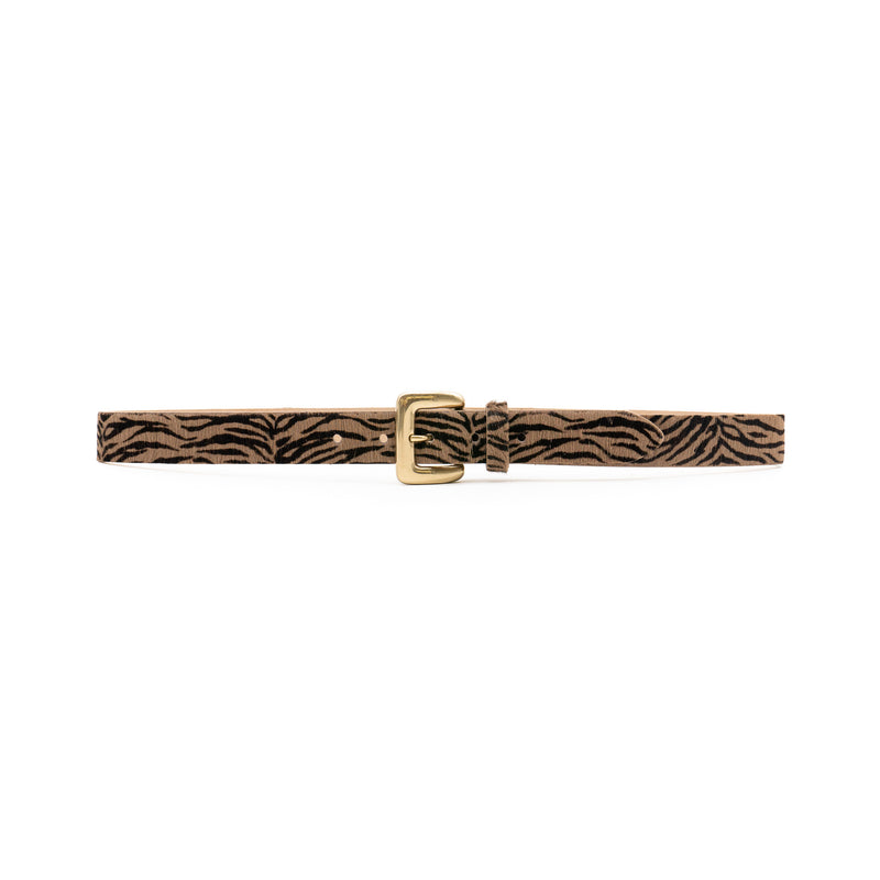 Roxy Belt - Taupe Zebra Calf Hair