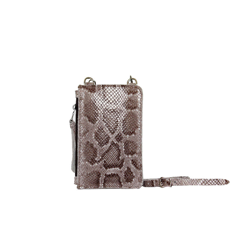 Avery Phone Case - Snake Print Embossed Leather - Streets Ahead