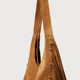 Stevie Fringe Hobo Tan Suede