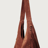 Stevie Fringe Hobo Rosewood Suede