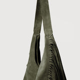 Stevie Fringe Hobo Olive Suede