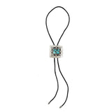 Winona - Boho Silver Turquoise Bolo Tie Necklace - Streets Ahead