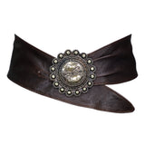 Billie Belt - Soft Sash Western Brass Buckle - Streets Ahead