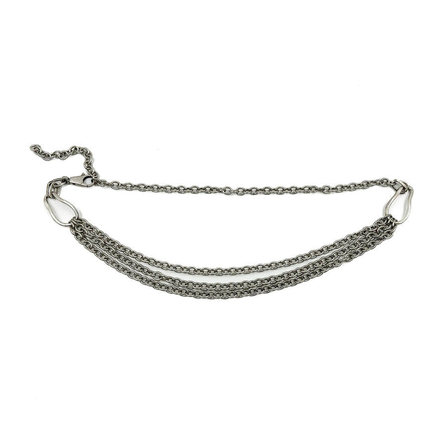 Cait Belt - Vintage Silver Plated Italian Chain Belt - Streets Ahead