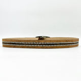 Drew Belt - Distressed Italian Studded Leather Belt - Streets Ahead