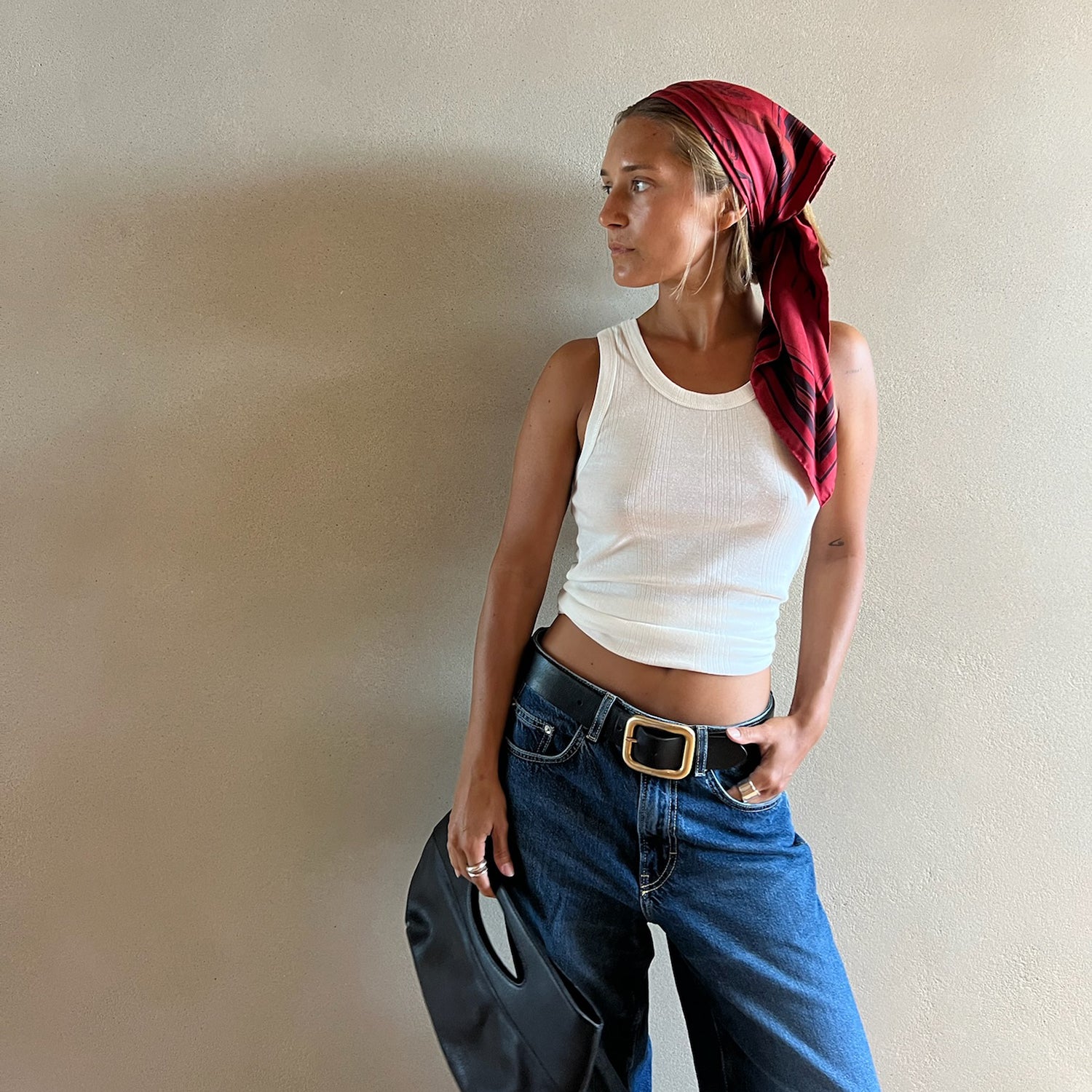Streets Ahead Natalia Belt — minimal black leather belt, handcrafted in Los Angeles