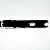 Shiloh Belt - Edgy Black Italian Leather Unisex Belt - Streets Ahead