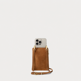 Romy Phone Crossbody Tan Suede