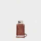 Romy Phone Crossbody Rosewood Suede