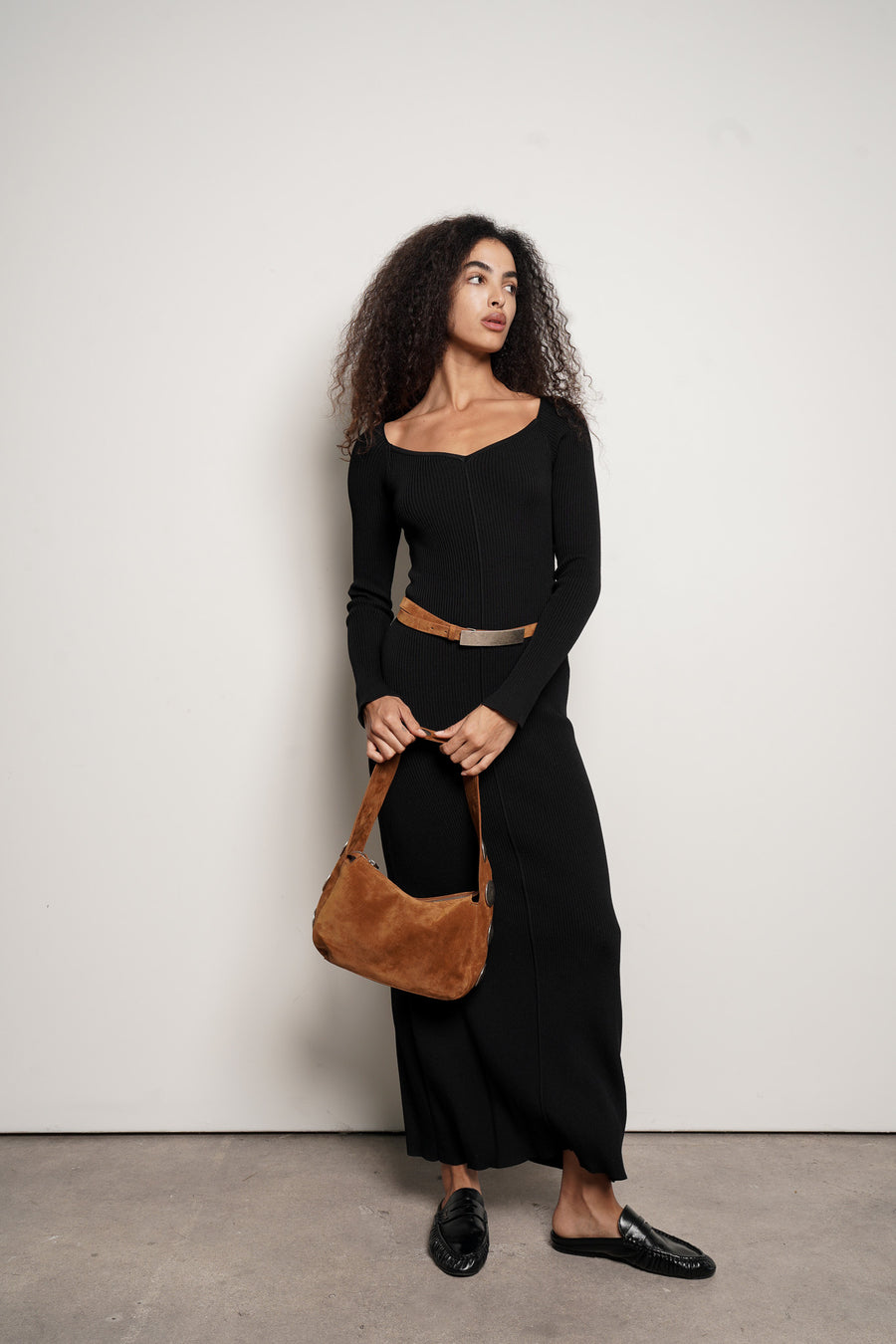 Athena Shoulder Bag Tan Suede - [description] - StreetsAheadInc