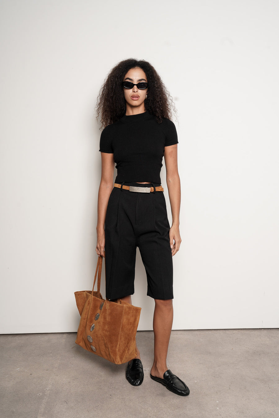 Gaia Tote Bag Tan Suede - [description] - StreetsAheadInc