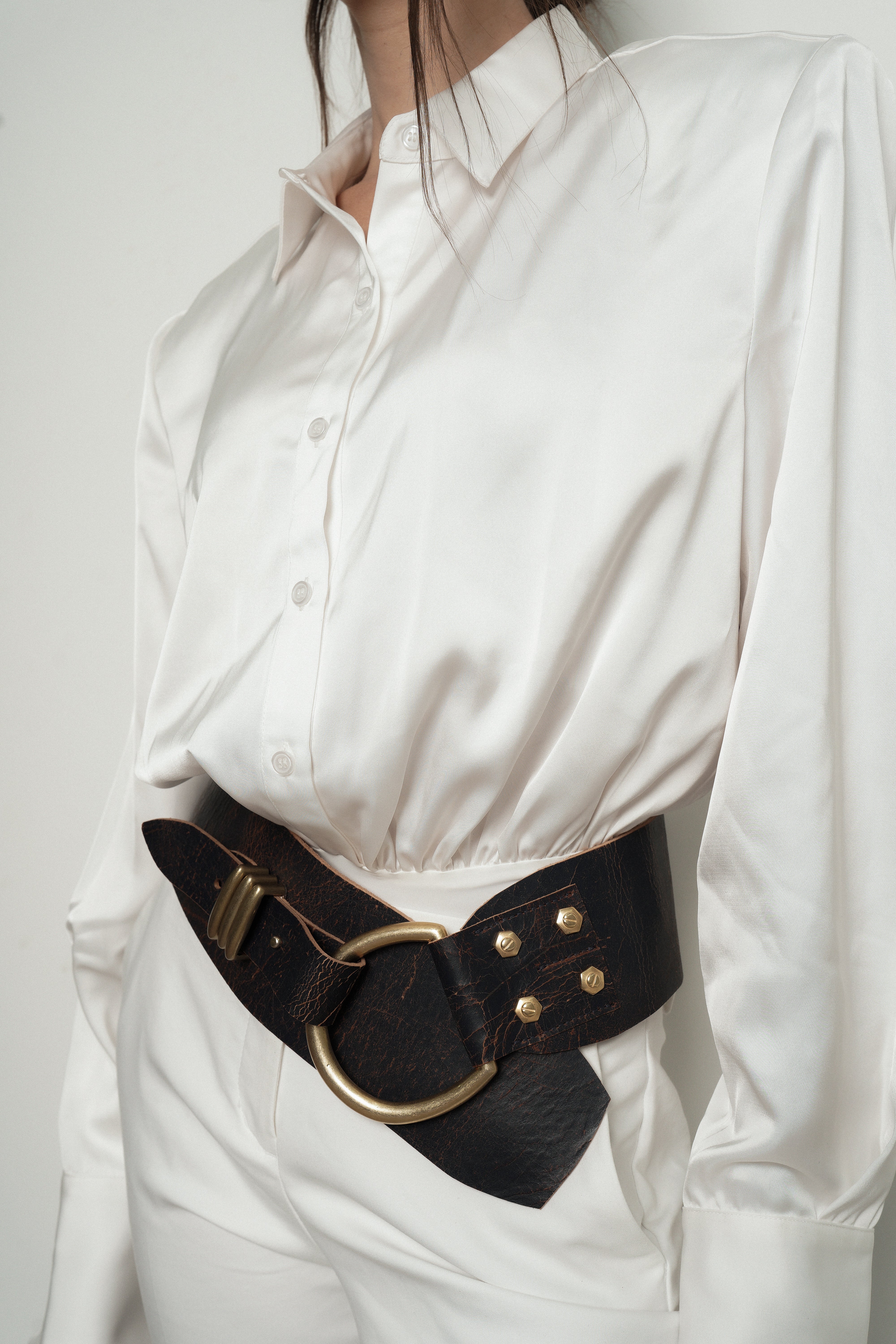 ASOS DESIGN - Ceinture Large Pour Taille Et Hanches En Cuir Avec Boucle Recouverte Marron Chocolat ASOS DESIGN - Ceinture Large Pour Taille Et Hanches En Cuir Avec Boucle Recouverte Marron Chocolat