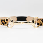 Lila Leopard Belt - Statement Leopard Print Gold Equestrian Hardware Belt - Streets Ahead
