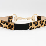 Lila Leopard Belt - Statement Leopard Print Gold Equestrian Hardware Belt - Streets Ahead