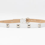 Kya Belt - Chic Pyramid Hardware Belt On Smooth Italian Leather - Streets Ahead