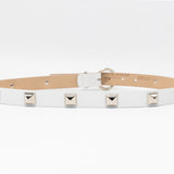 Kya Belt - Chic Pyramid Hardware Belt On Smooth Italian Leather - Streets Ahead