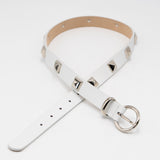 Kya Belt - Chic Pyramid Hardware Belt On Smooth Italian Leather - Streets Ahead
