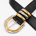 Terra Waist Belt - Striking Two-Tone Buckle In Gold And Silver Intricate Multi-Loop Detail - Streets Ahead