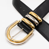 Terra Waist Belt - Striking Two-Tone Buckle In Gold And Silver Intricate Multi-Loop Detail - Streets Ahead