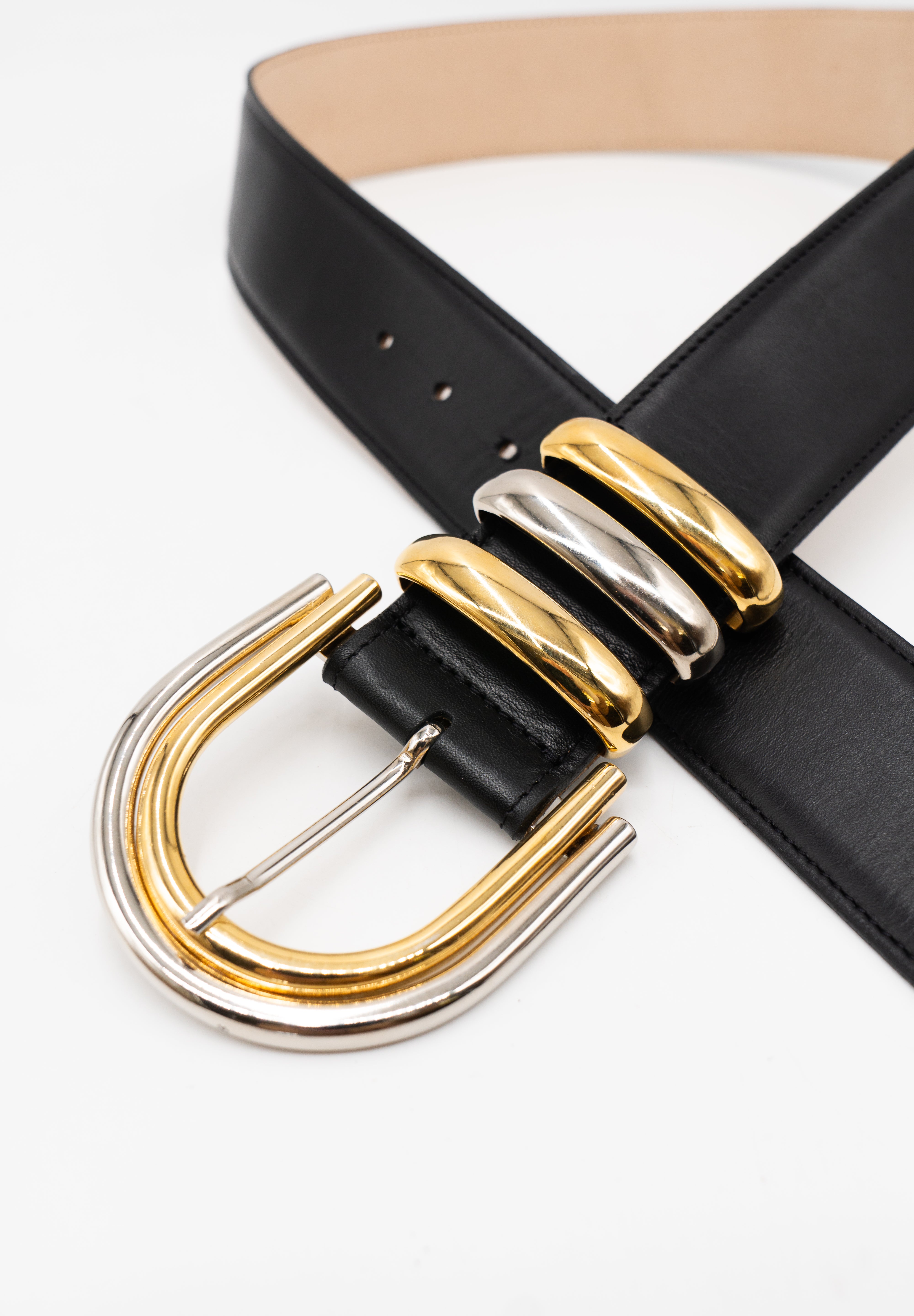 Terra Waist Belt - Striking Two-Tone Buckle In Gold And Silver Intricate Multi-Loop Detail - Streets Ahead