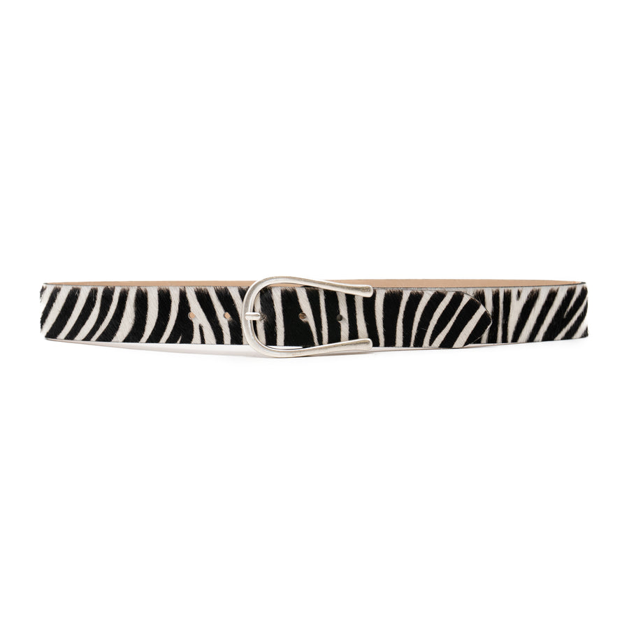 Eris Belt - Zebra Calf Hair