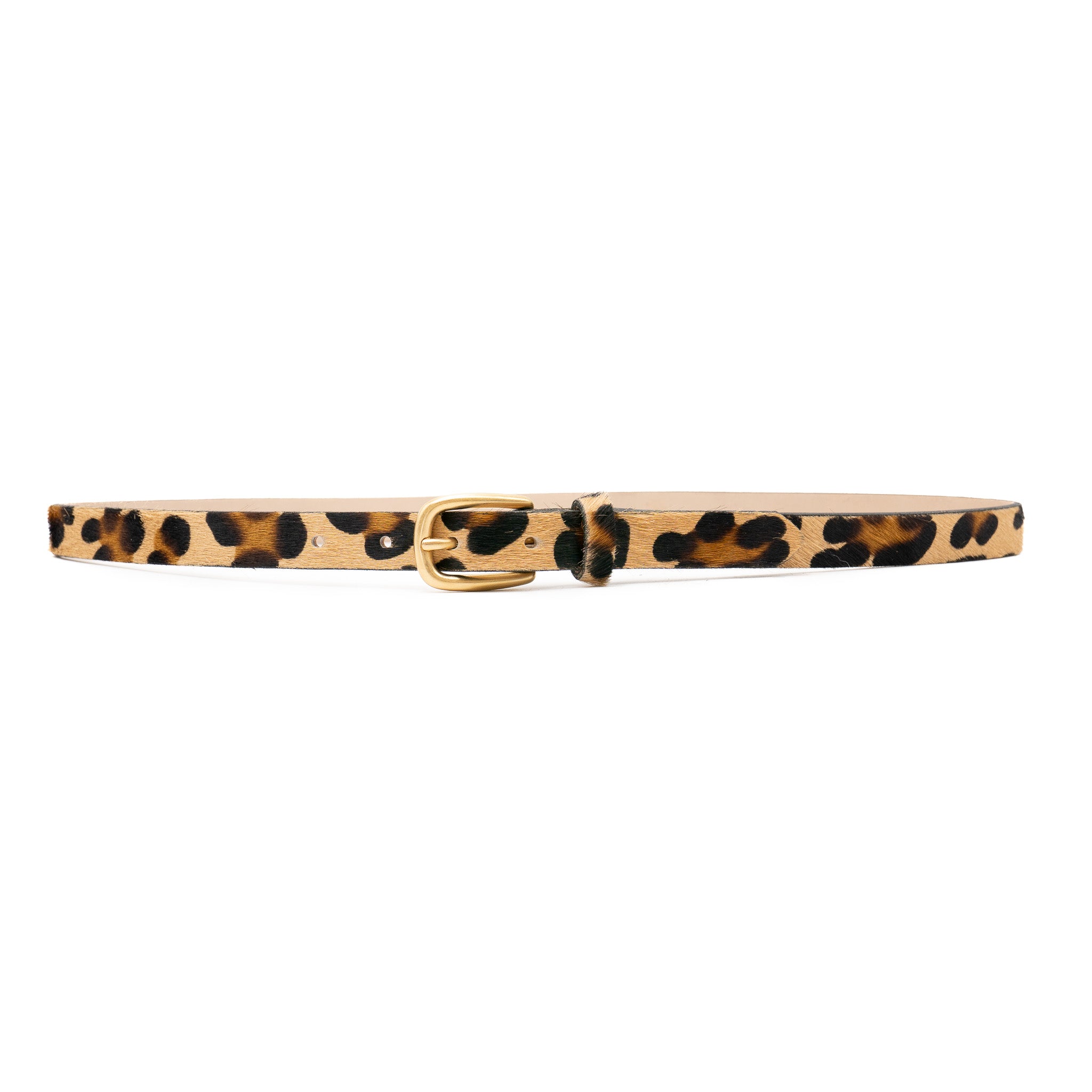 Sera Belt in Italian leopard-print calf hair with 24k gold-plated buckle, Streets Ahead