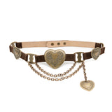 Mia Heart Belt - Brass - [description] - StreetsAheadInc