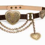 Mia Heart Belt - Brass - [description] - StreetsAheadInc