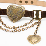 Mia Heart Belt - Brass - [description] - StreetsAheadInc