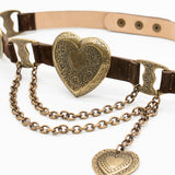 Mia Heart Belt - Brass - [description] - StreetsAheadInc