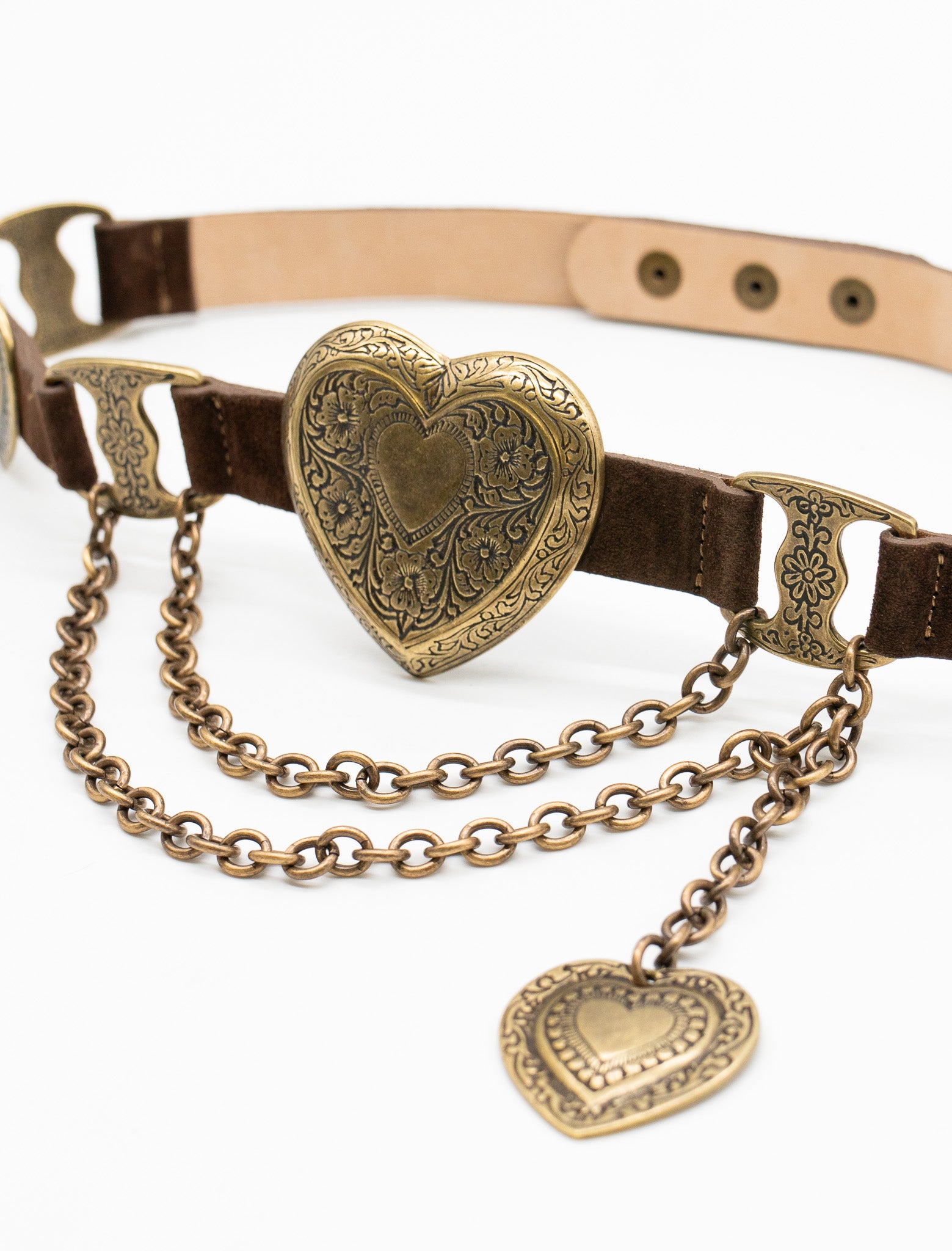 Mia Heart Belt - Brass - [description] - StreetsAheadInc
