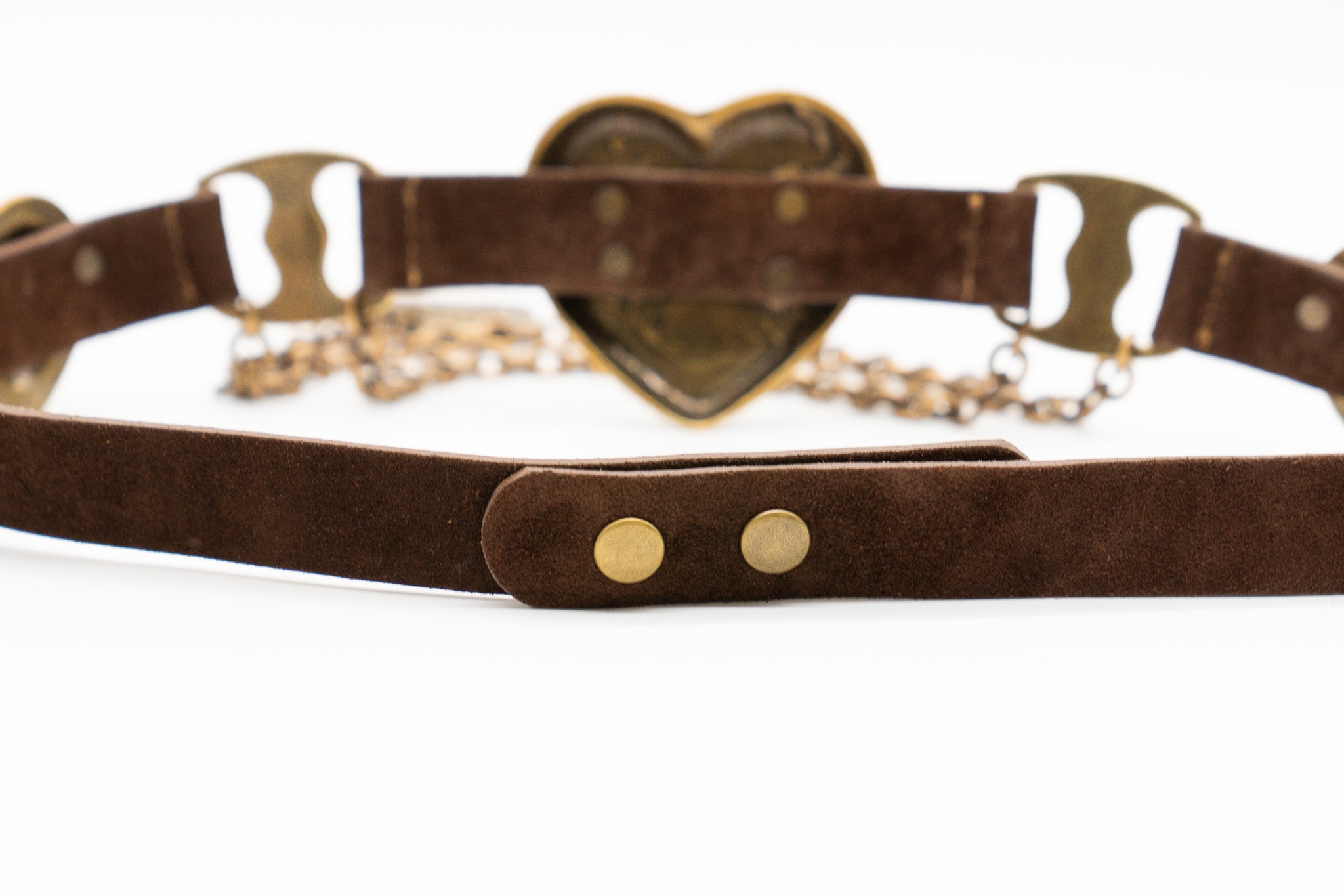 Mia Heart Belt - Brass - [description] - StreetsAheadInc