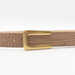 Livia Belt - Cappuccino Croc Embossed Leather - [description] - StreetsAheadInc