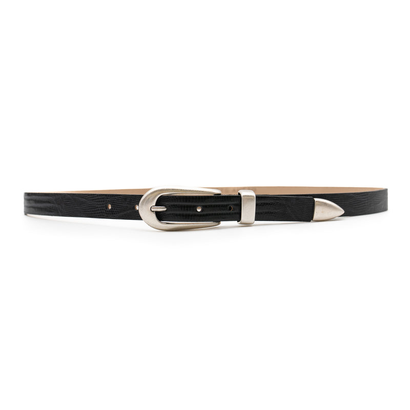 Laramie Belt - Black And Silver