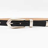 Laramie Belt - Black And Silver