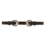 Birdie Belt - Coffee Suede Double Buckle