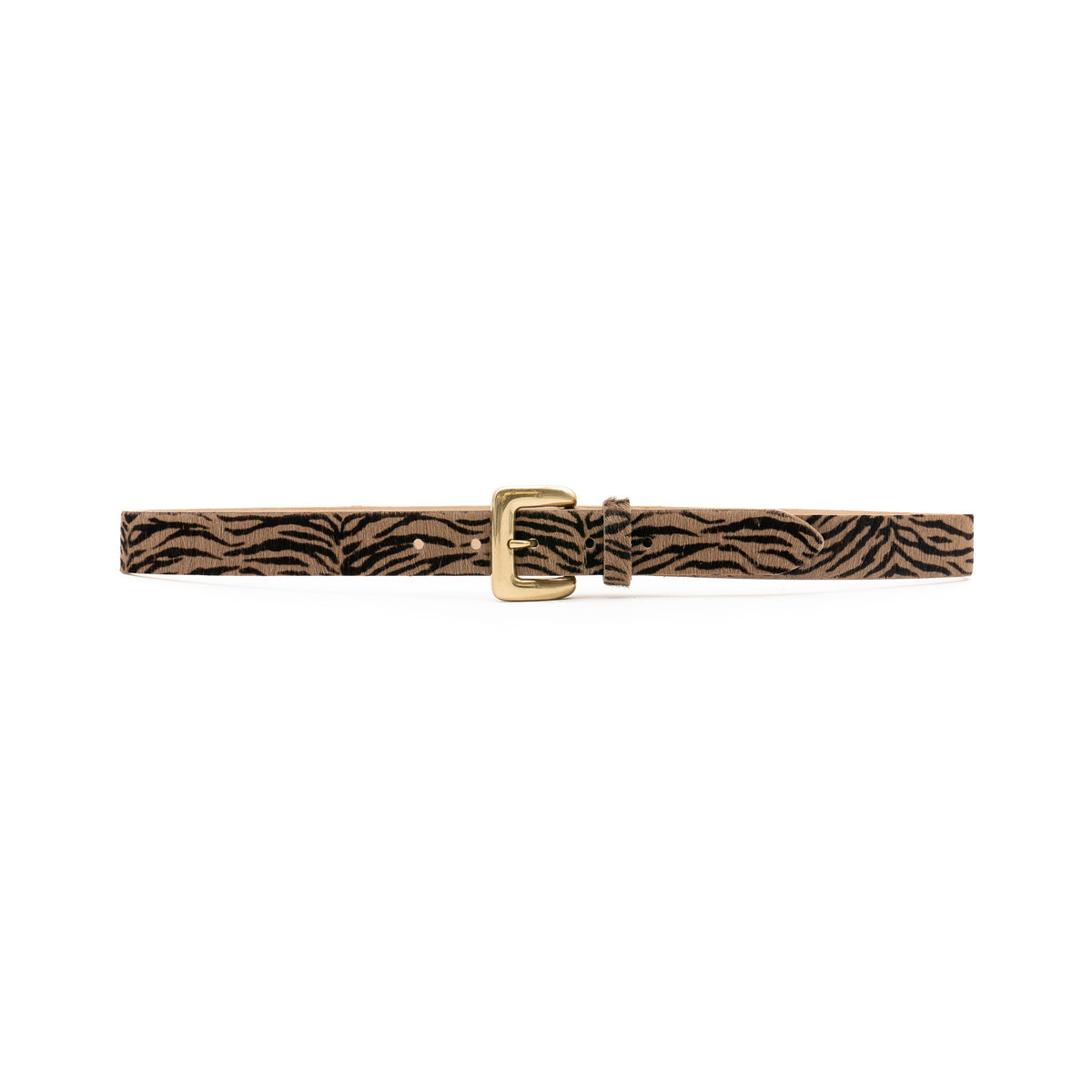 Roxy Belt - Taupe Zebra Calf Hair