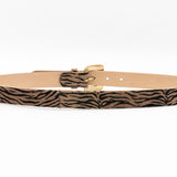 Roxy Belt - Taupe Zebra Calf Hair