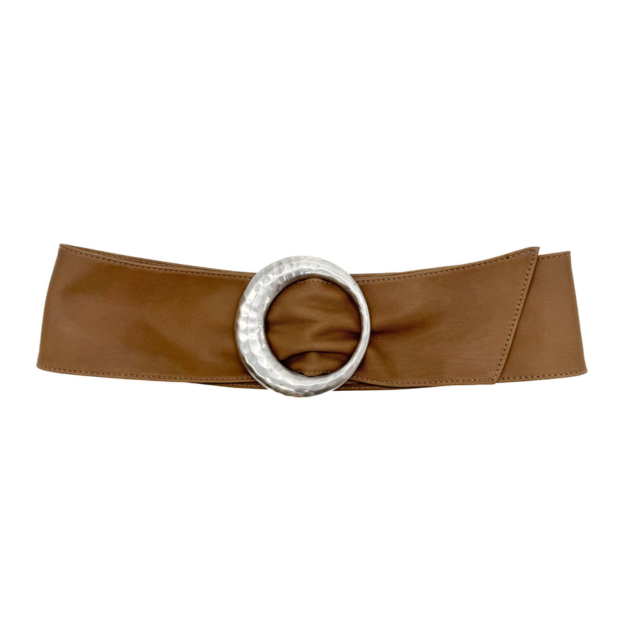 Kai Belt - Italian Dark Taupe Leather Soft Sash Belt - Streets Ahead