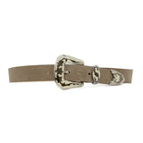 Kiera Belt - Western buckle Set On Taupe Distressed Leather - Streets Ahead