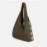 Rhea Hobo Bag in cactus Italian nubuck with silver hardware at sides, Streets Ahead