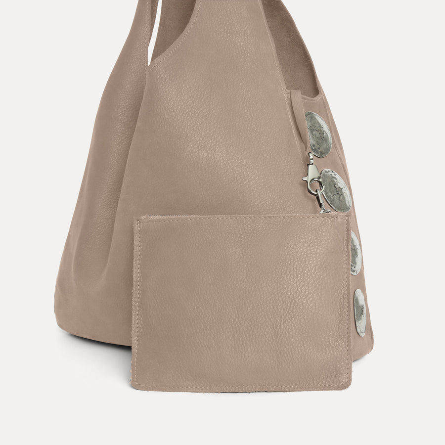 Rhea Hobo Bag Taupe Nubuck