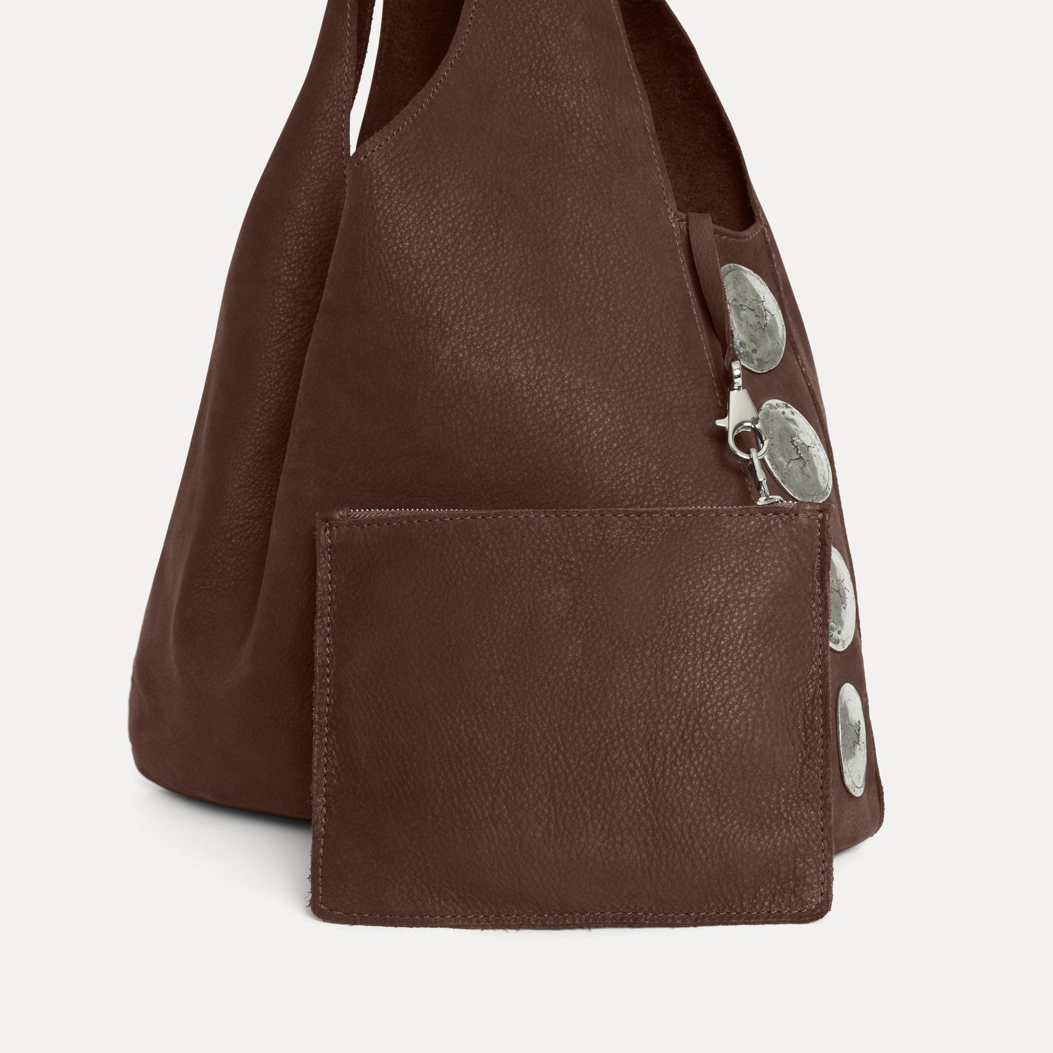 Rhea Hobo Bag Chocolate Nubuck - [description] - StreetsAheadInc