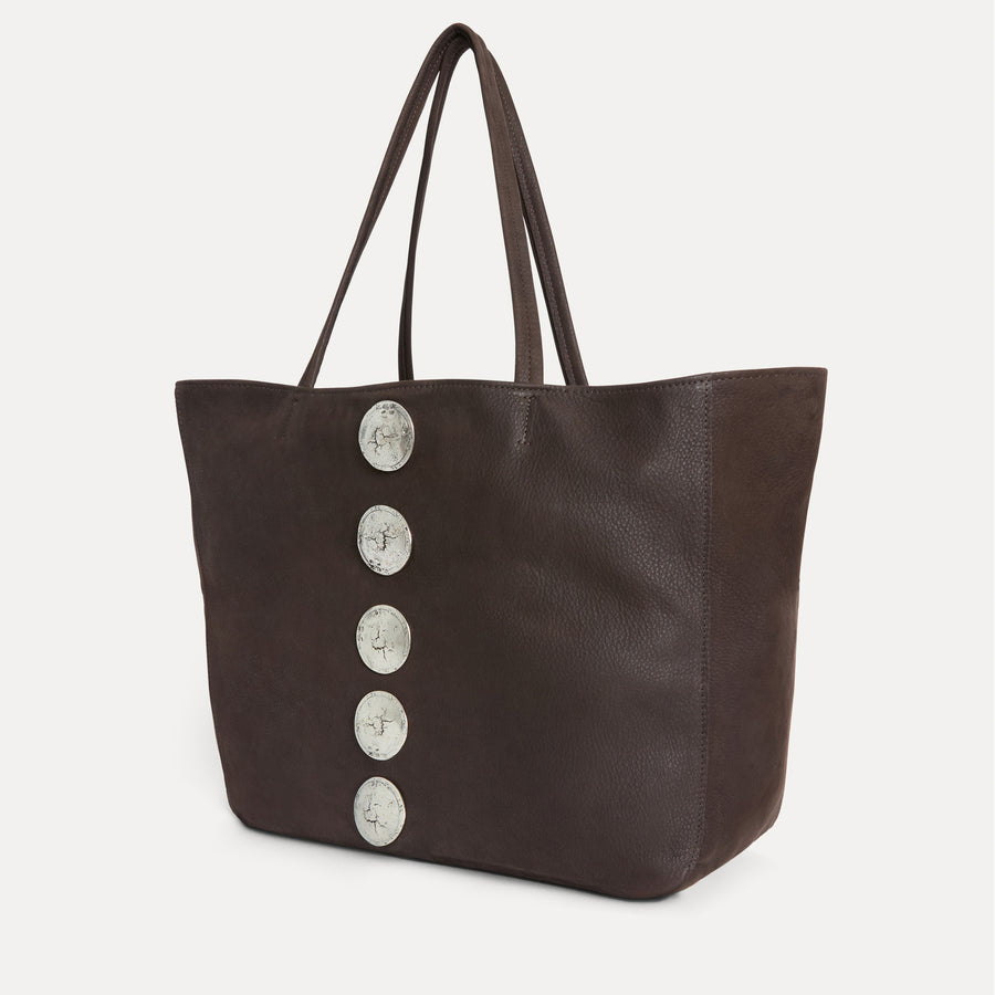 Gaia Tote Bag Coffee Nubuck