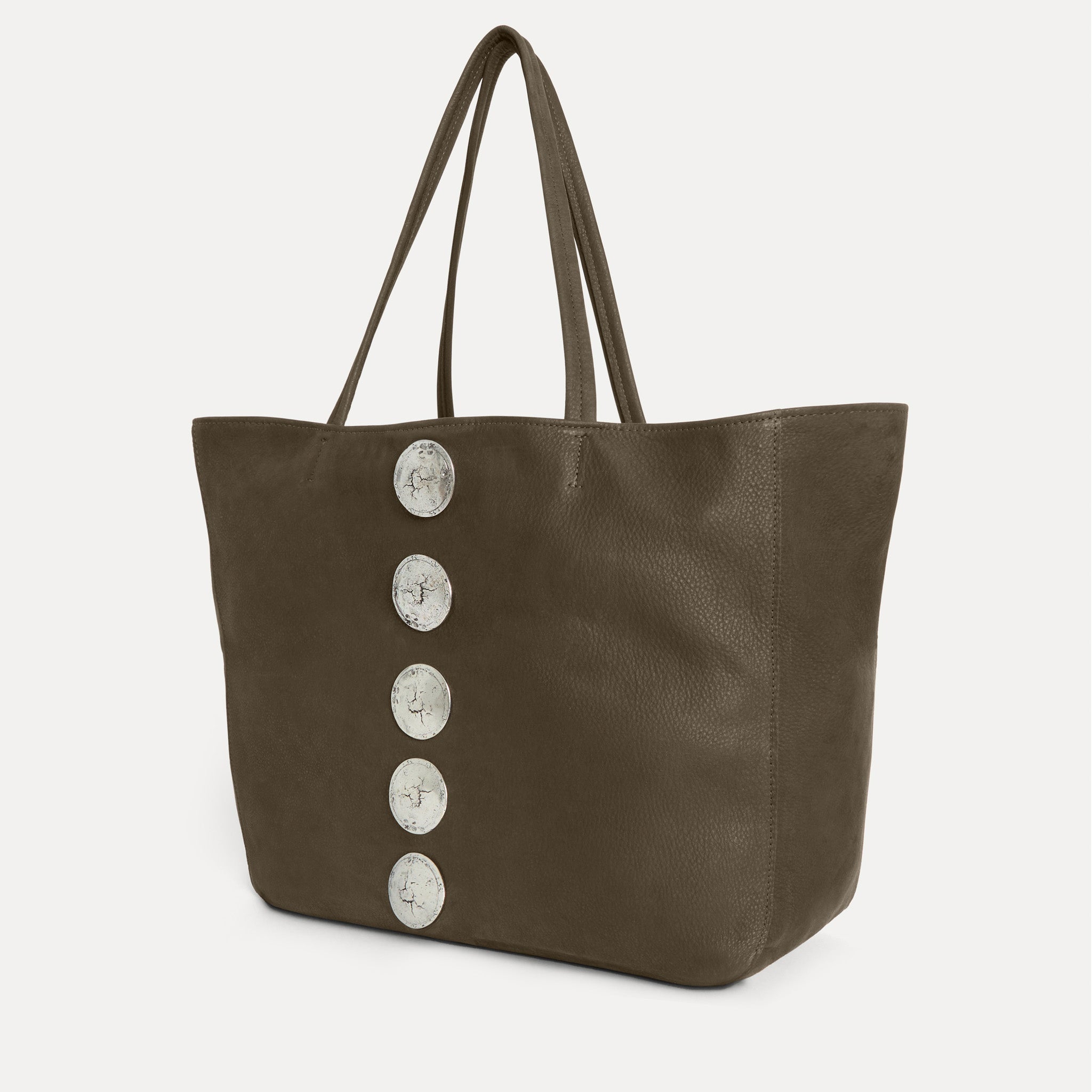 Streets Ahead Gaia Tote — olive Italian nubuck soft unstructured tote