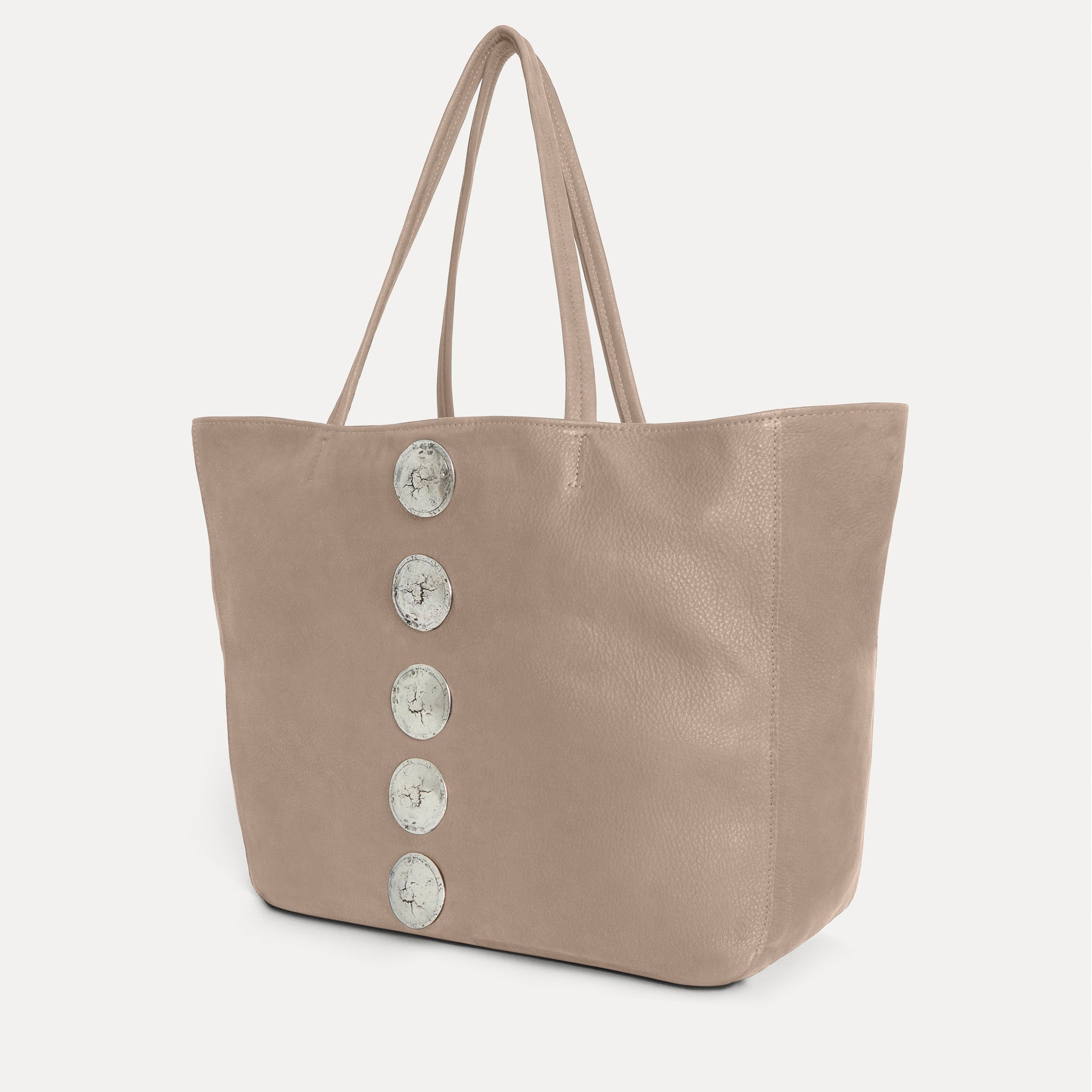 Streets Ahead Gaia Tote — taupe Italian nubuck soft unstructured tote