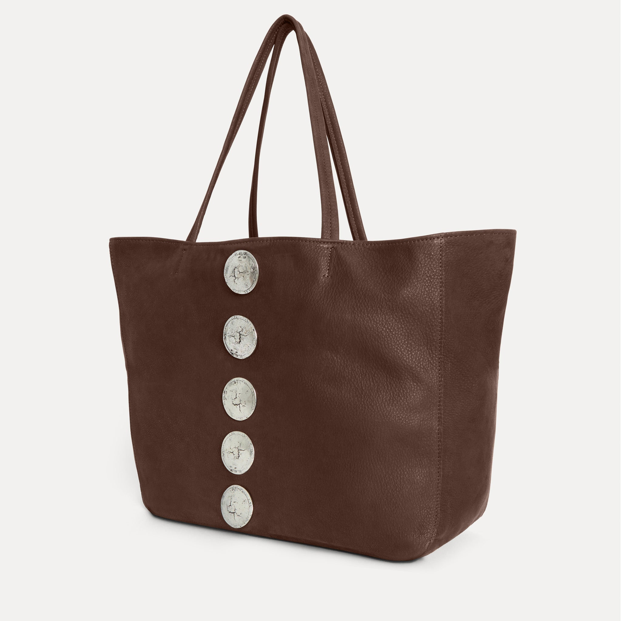 Streets Ahead Gaia Tote — chocolate Italian nubuck soft unstructured tote