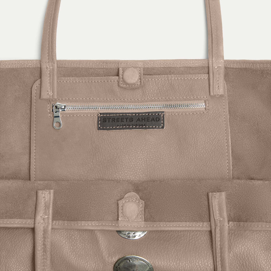 Gaia Tote Bag Taupe Nubuck