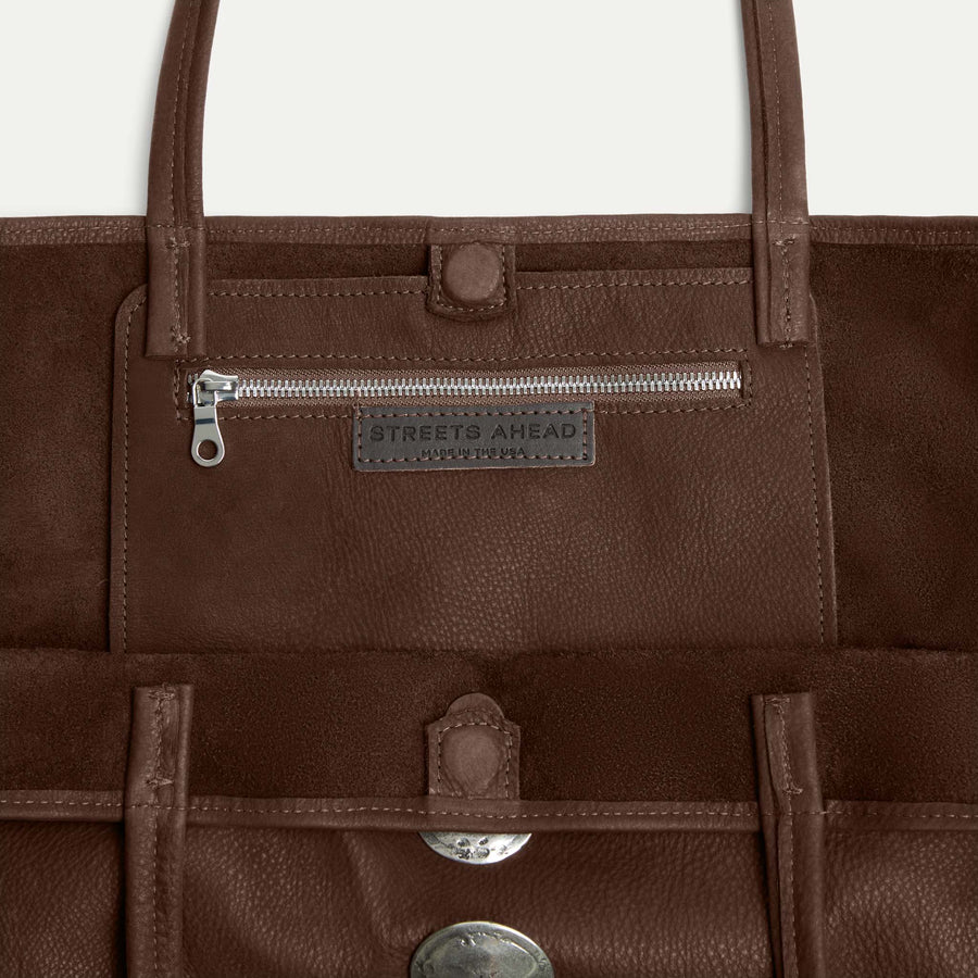 Gaia Tote Bag Chocolate Nubuck